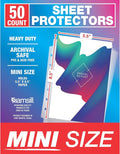 Samsill Mini Sheet Protectors 50 Pack, 5.5 x 8.5 Inch Page Protectors by Samsill