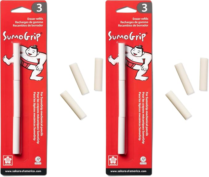 SAKURA SumoGrip Mechanical Pencil Eraser Refill by SAKURAOFAMERICA