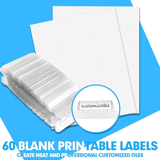 HERKKA Hanging File Folders, 60 Pack Reinforced Letter Size Hanging Folders - Image 6