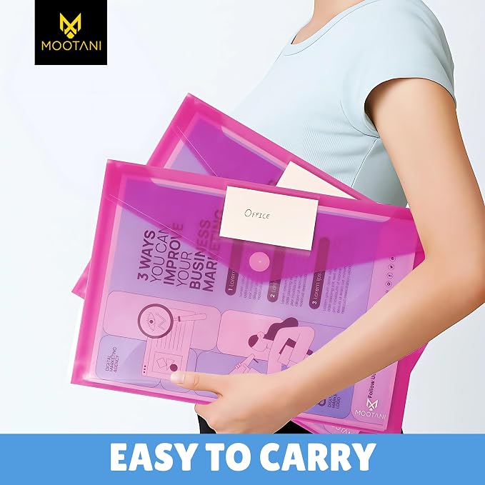 5 Pack Plastic Envelopes, Folders - Image 7