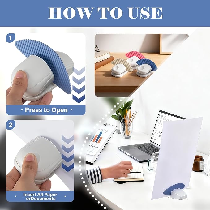 3 Pcs Paper Holder Stand for Typing – Non-Slip Desktop Document Holder - Image 6