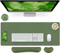 Bloss Leather Mouse Pad with Wrist Rest, Large Mousepad + Keyboard Pad by Bloss