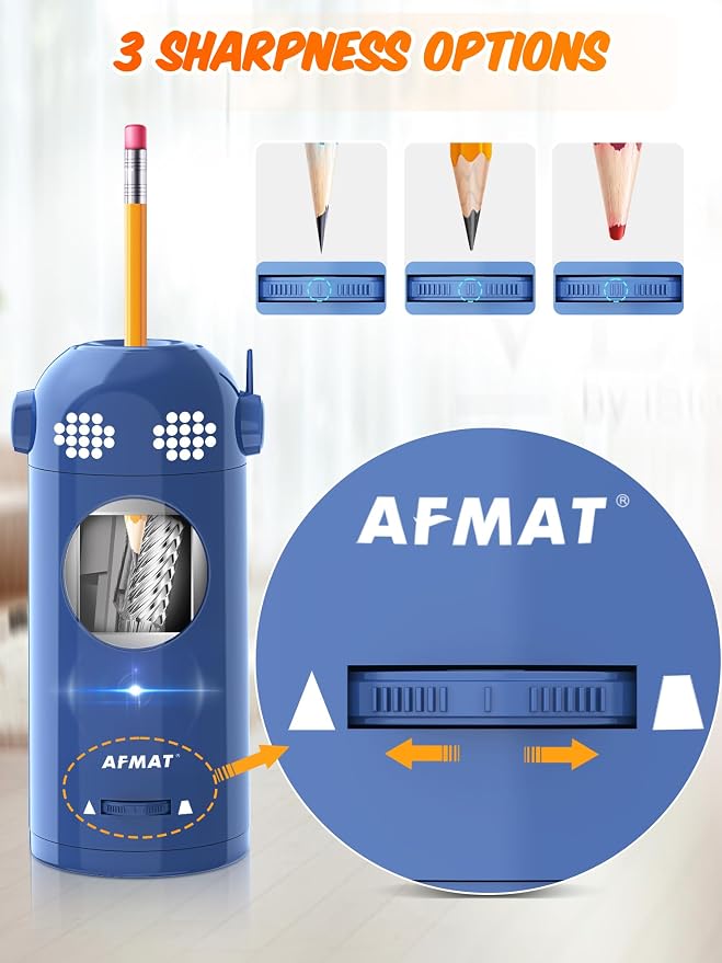 AFMAT Electric Pencil Sharpener Fully Automatic, Colored Pencil Sharpeners - Image 4