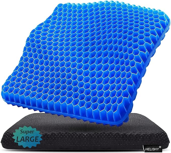 Gel Seat Cushion for Long Sitting Pressure Relief -Wheelchair Cushion for by Helishy