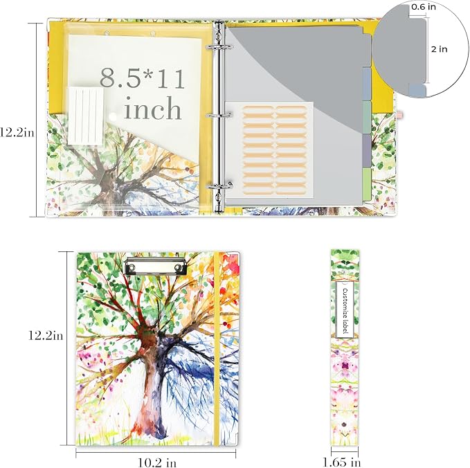 3 Ring 1 Inch Binder Organizer, KLLVE Three Ring Binders - Image 6