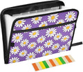Expanding File Folder Daisies Purple Daisy Flower Accordion File Organizer 13 by ALAZA