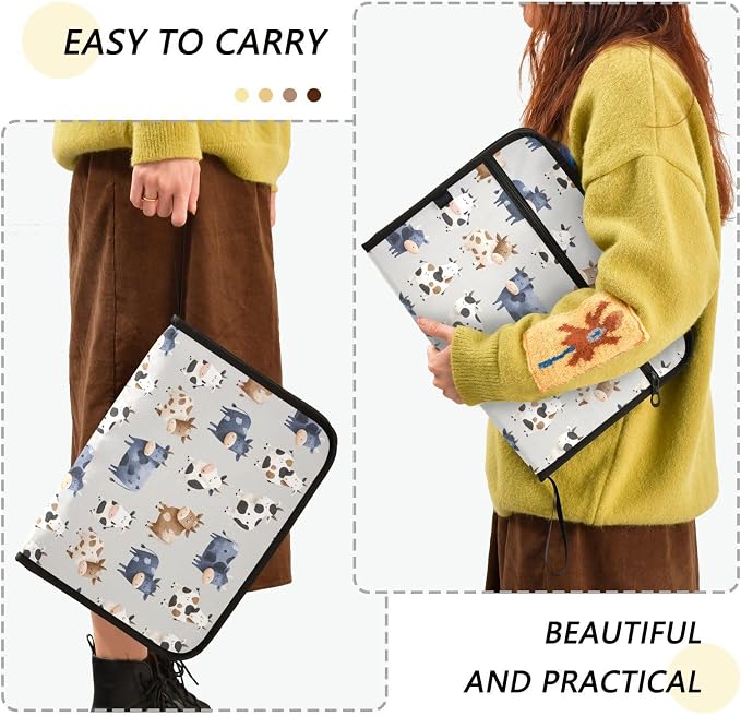 Cute Cows Accordion File Organizer Expanding Document Folder - Image 4