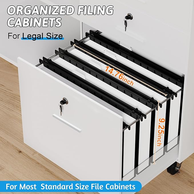 Plastic Extra Capacity Legal Size Hanging File Folders, 12 Pack Reinforced - Image 3