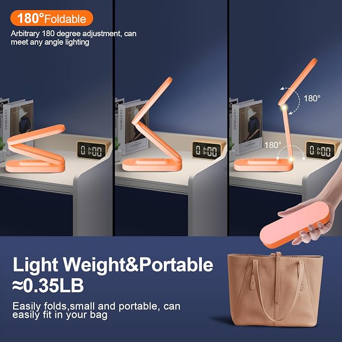 Giryuhd LED Desk Lamp for Office Home & Battery Operated Lamp Rechargeable Lamp - Image 3