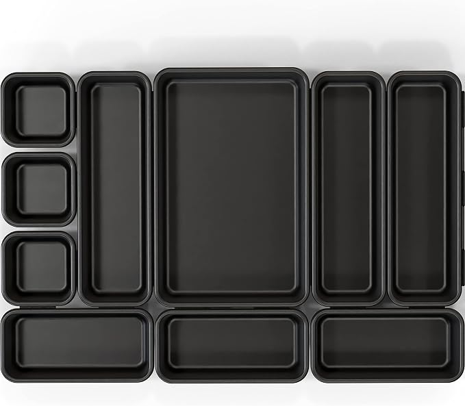 Simple Houseware Interlocking Desk Drawer Bins Organizer, 10 Packs - Image 9