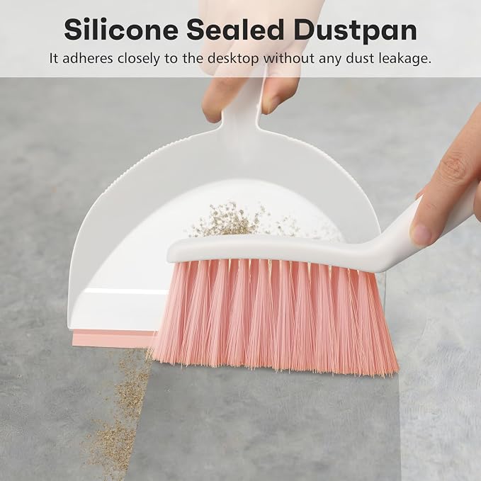 NACENA Handheld Dustpan and Broom Set – Mini Compact Brush Combo - Image 3