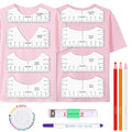 Phinus Tshirt Ruler 8P, V-Neck/Round T-Shirt Ruler Guide by Phinus