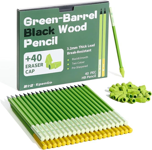 #2HB Wood Pencils, 40 Pack Pre-Sharpened by Unknown
