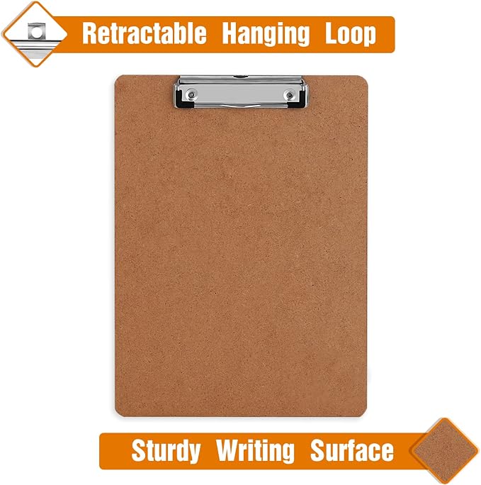 Clipboard, HERKKA 15 Pack Hardboard Office Clipboards Standard A4 Letter Size - Image 5