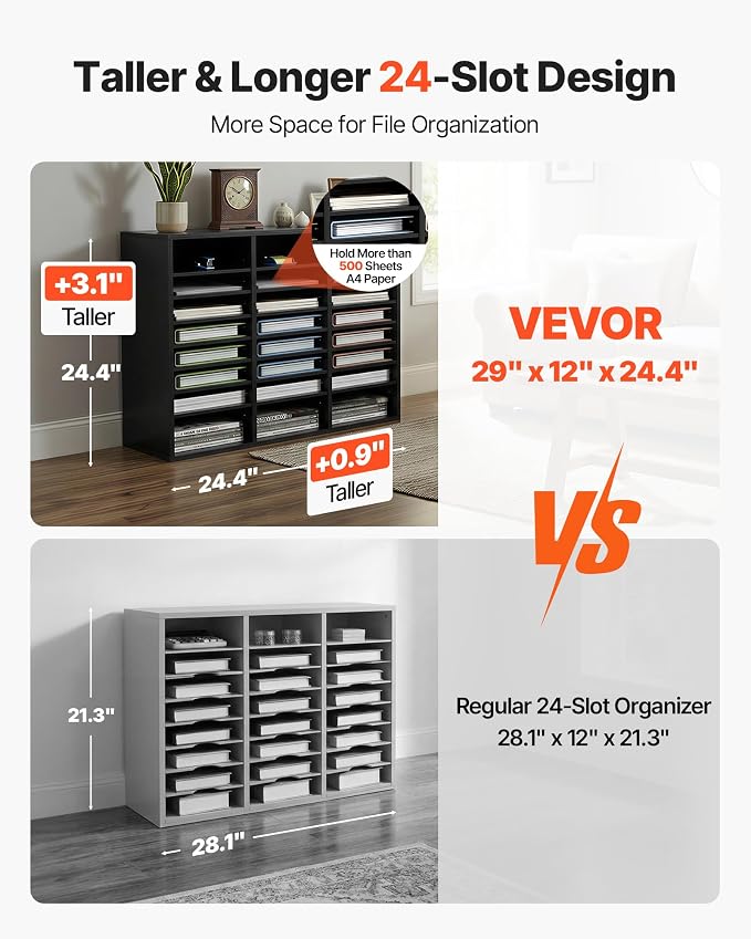 VEVOR Literature Organizers, 24 Compartments Office Mailbox - Image 2