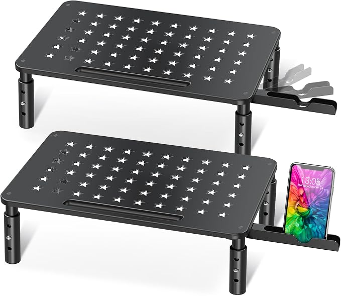 Zimilar 2 Pack Monitor Stand, 3 Height Adjustable Stand by Zimilar