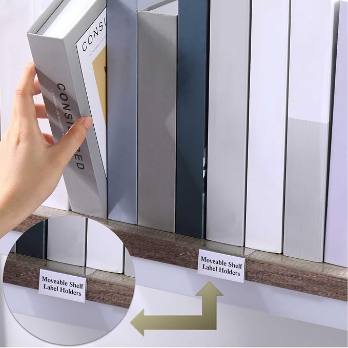 Containlol 30 Pcs Moveable Shelf Label Holders Clear Transparent Plastic - Image 6