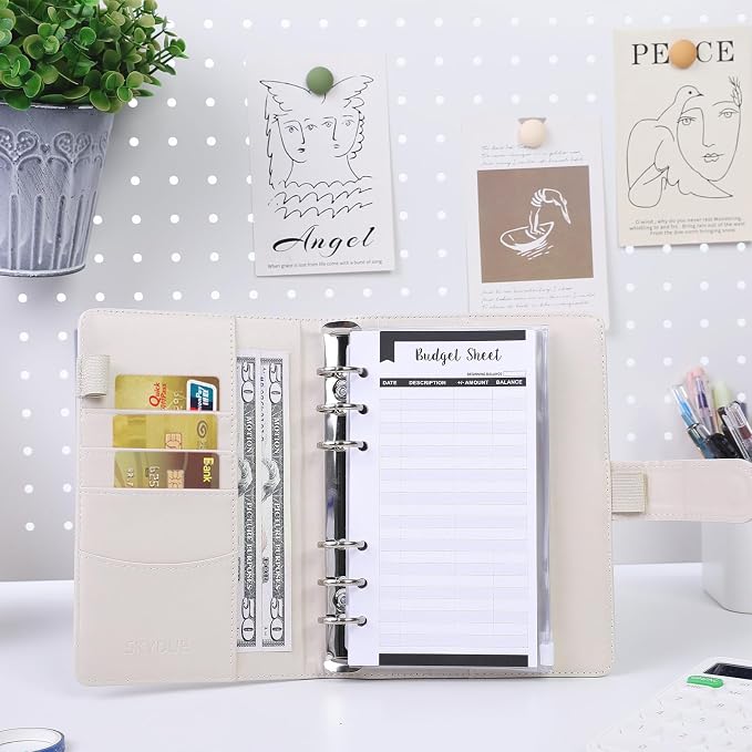 SKYDUE Budget Binder with 8pcs Zipper Envelopes, Money Organizer - Image 4