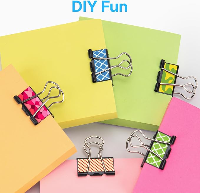 OWLKELA 120 PCS Medium Binder Clips 1.25 Inch, Metal Paper Clamps Bulk - Image 7