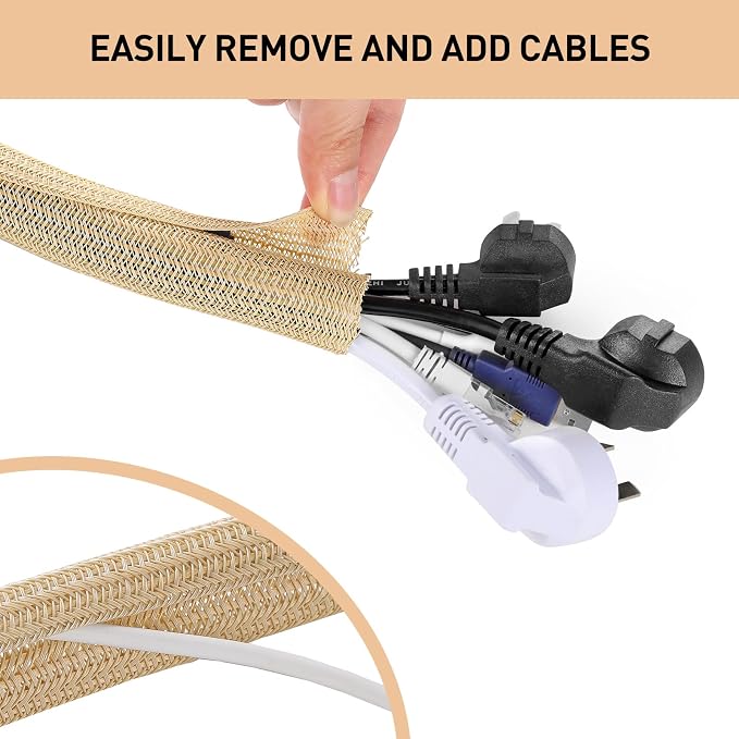 AGPTEK Cable Sleeve, 10ft - Image 4