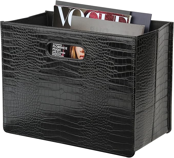 HofferRuffer Magazine Basket Holder, Foldable Magazine Rack, Document File by HofferRuffer