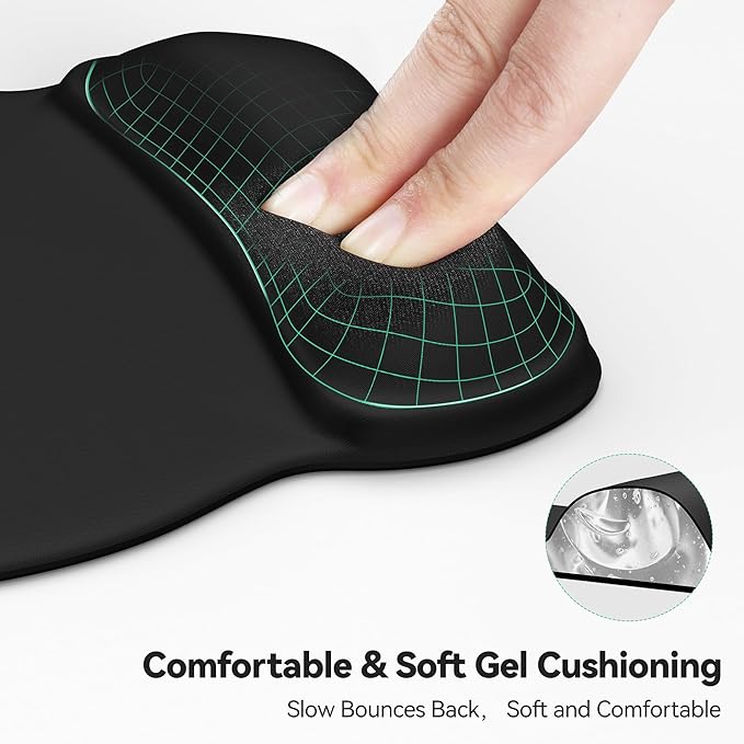 TECKNET Gel Mouse Pad with Wrist Rest, Ergonomic Office Mousepad with Wrist - Image 3