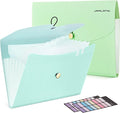 JARLINK 7 Pockets Expanding File Folder, A4 Accordion File Folders by JARLINK