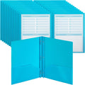 Mr. Pen- Plastic Folders with Pockets and Prongs, 24 Pack, Letter Size | Blue by MrPen