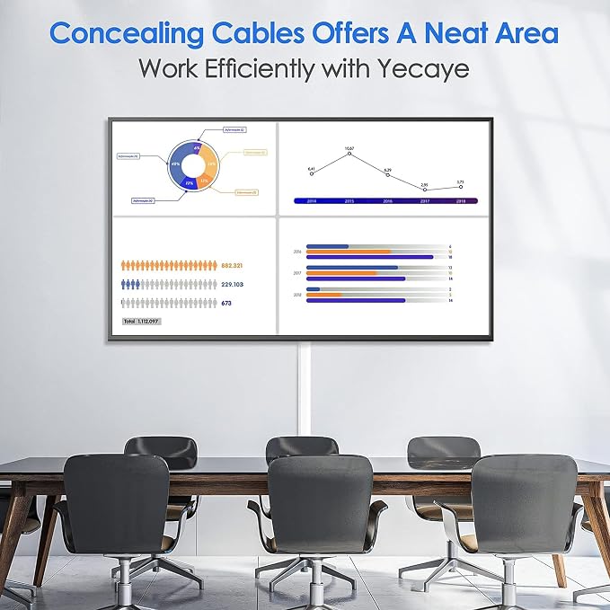 Yecaye TV Cord Hider, 236in Cord Cover, Large Cable Hider, Wire Covers - Image 6