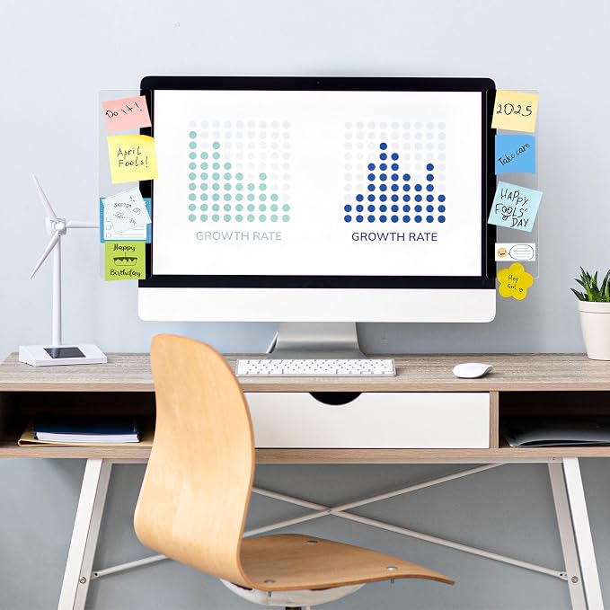 DOLLAR BOSS 2 Pcs 11" x 3.1" Transparent Acrylic Monitor Memo Board | Monitor - Image 9