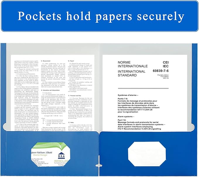 Zzrywuty File folders with Pockets, 50 Pack Paper Folders with Card Slot - Image 3