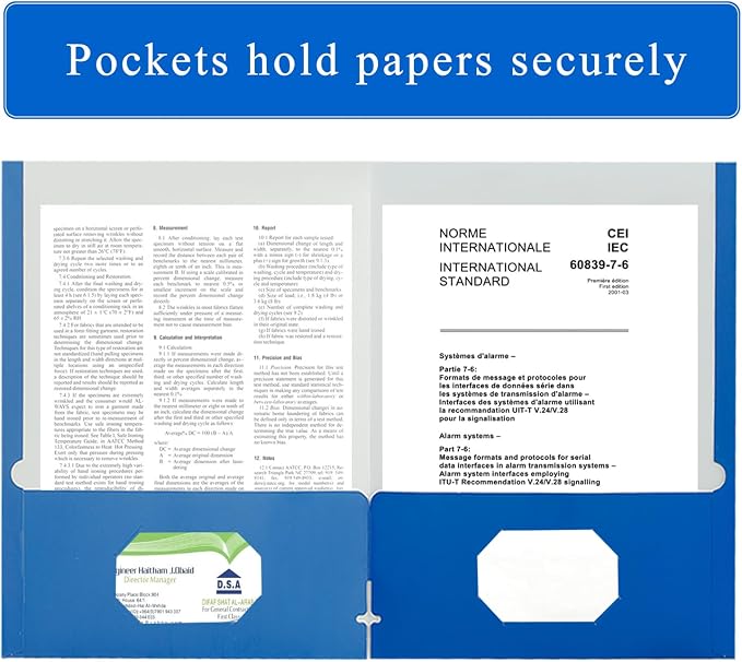 Zzrywuty File folders with Pockets, 100 Pack Paper Folders with Card Slot - Image 3