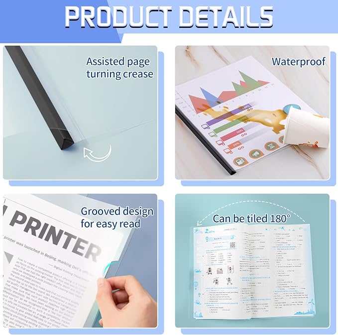 25 Pack Report Covers with Sliding Bar, Presentation Folders Resume Document - Image 5