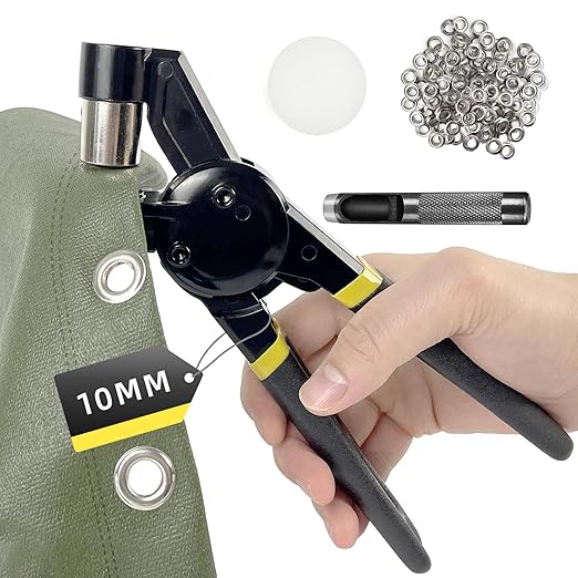 HAPDEN Grommet Tool Kit, 3/8 inch Handheld Eyelet Kit Manual Grommet Press by HAPDEN