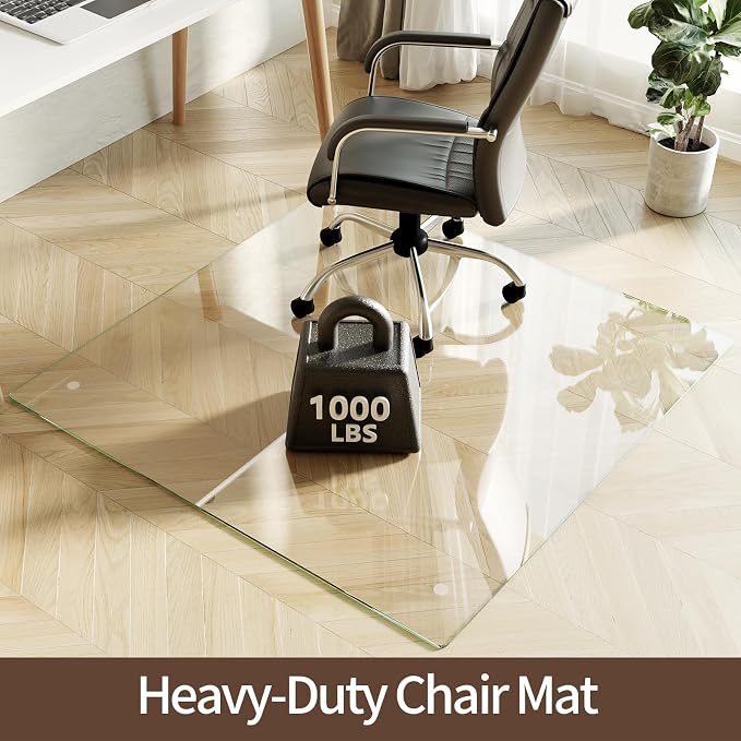 Koonmi Tempered Glass Chair Mat 48"x48" - Image 2