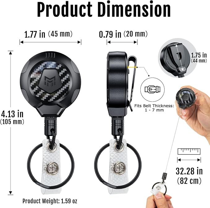MNGARISTA Upgraded Heavy Duty Retractable Keychain - Image 6