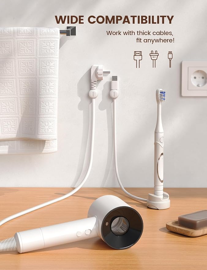 Lamicall 6Pack Rotatable Cord Organizer Cable Clips - Image 6