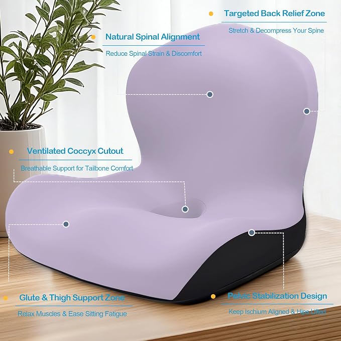 Seat Cushion for Office Chair and Car, L-Shaped Ergonomic Car Seat Cushions - Image 6