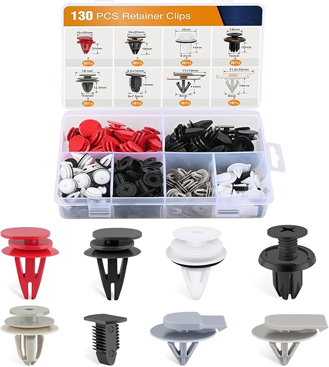 GOOACC 130PCS Body Interior and Exterior Retainer Fastener Clip Rocker Moulding by GOOACC