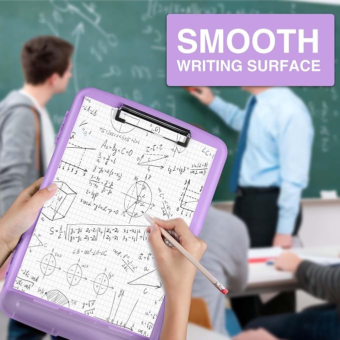 Sooez Clipboard with Storage, Clip Board 8.5 x 11 with Pen Holder, Plastic - Image 6