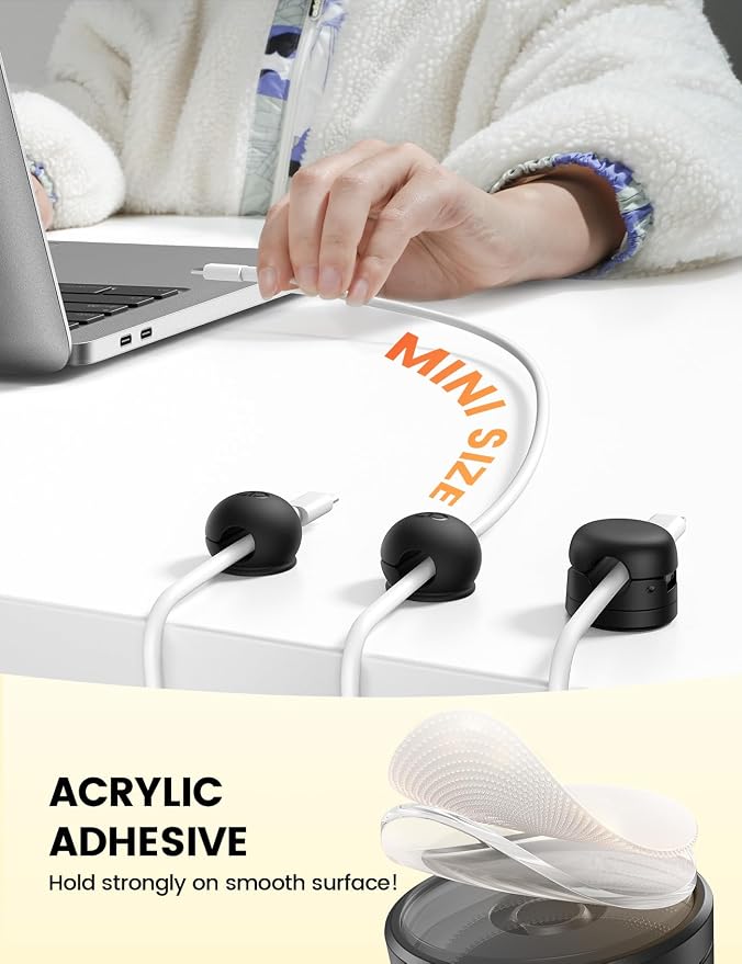 Lamicall 8Pack Magnetic Cord Organizer Clips - Image 5