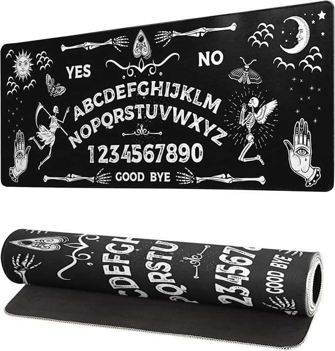 Mysterious Spirit Goth Gaming Mouse Pad 27.6x11.8 Inch Large Desk Mat Black by Siski