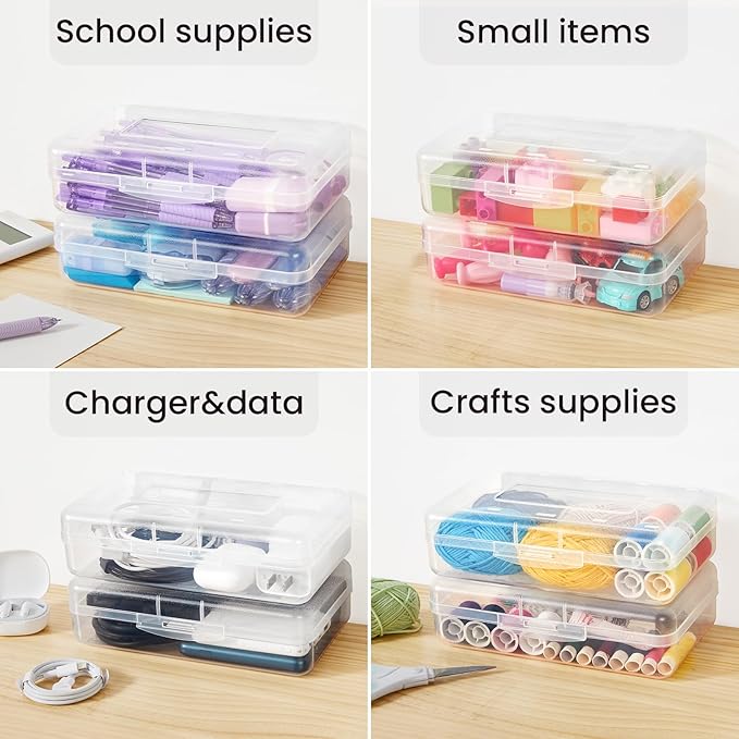 Sooez 6 Pack Pencil Box, Hard Pencil Boxes - Image 6