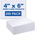 Outus 200 Pack 6.3 x 4.33 Inch Self Adhesive Label Pockets Bulk Plastic Labels by Outus