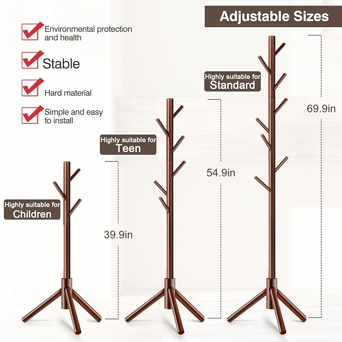 WANGMUXIA Coat Rack, Freestanding Coat Rack - Image 6