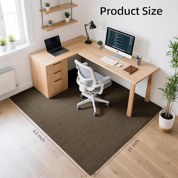 Office Chair Mat for Hardwood and Tile Floor, Anti-Slip Mat for Rolling Chair - Image 5