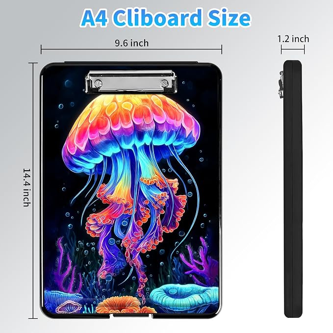 Clipboard with Storage, A4 High Capacity Clip Boards 14.4 x 9.6, Heavy Duty - Image 2