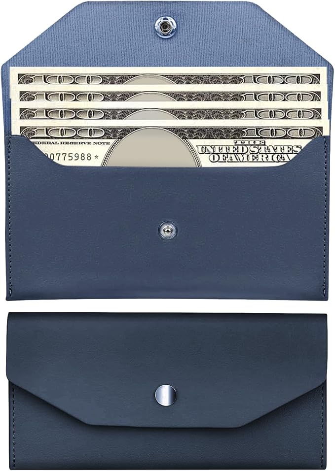 Pu Leather Cash Envelope Wallet by Unknown