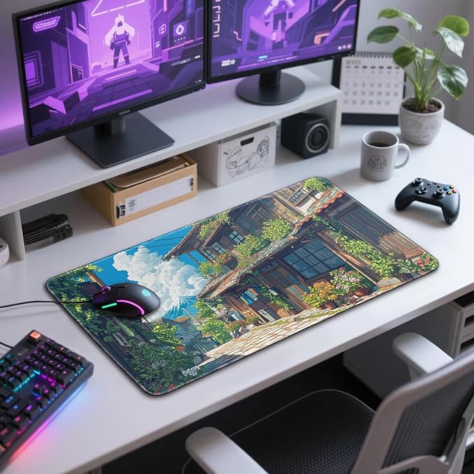 Japanese Street Scene Large Gaming Mouse Pad 31.5"x15.7"｜XXL Desk Mat, Non-Slip - Image 7