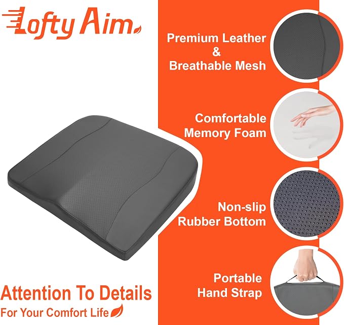 Lofty Aim Car Seat Cushion, Comfort Memory Foam Car Cushions - Image 6